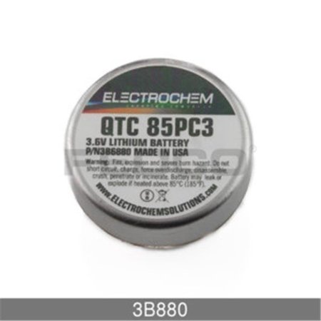 FEDCO BATTERIES FedCo Batteries Compatible with  Electrochem 3B880 3.6V 1000mAh Lithium Wafer Cell For Industrial And Memory Applications 3B880